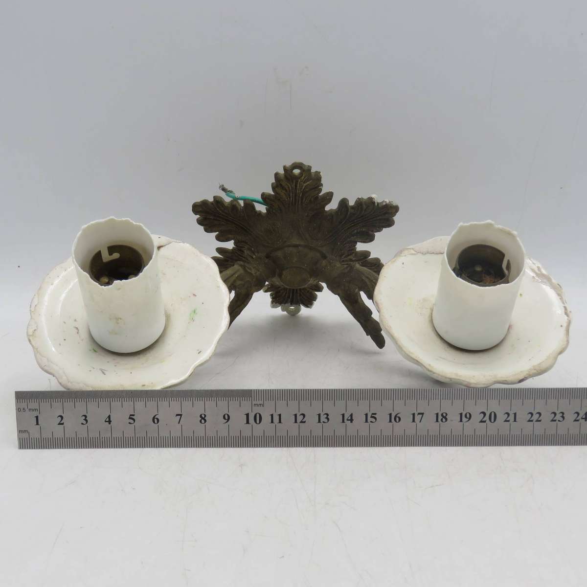 Vintage Double arm wall hanging candle style electrical lamp