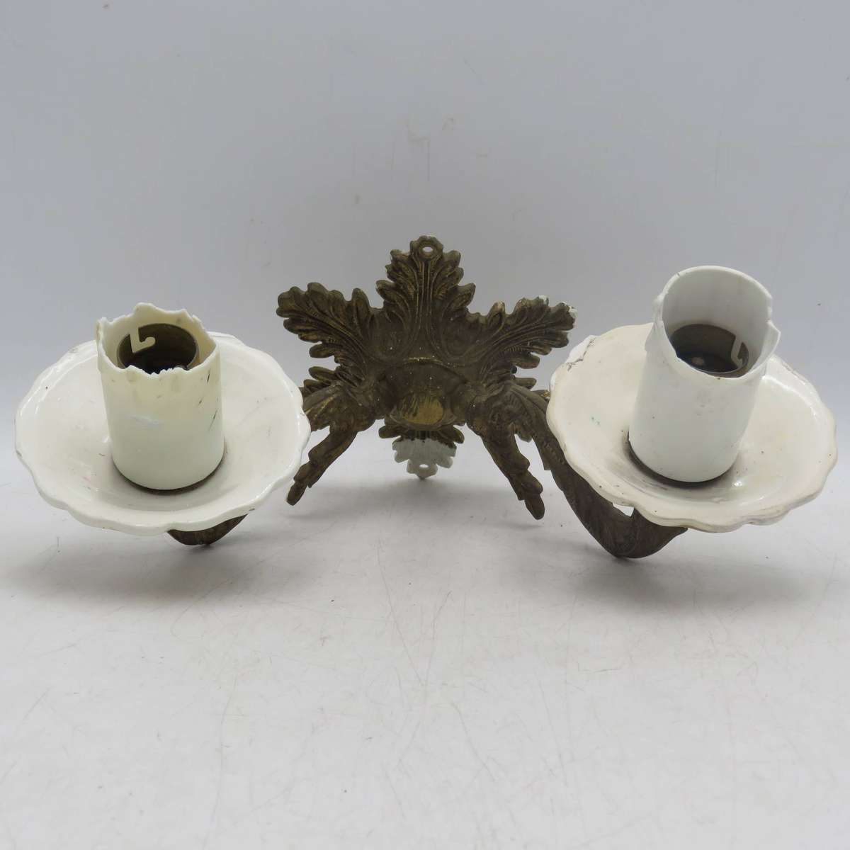 Vintage Double arm wall hanging candle style electrical lamp