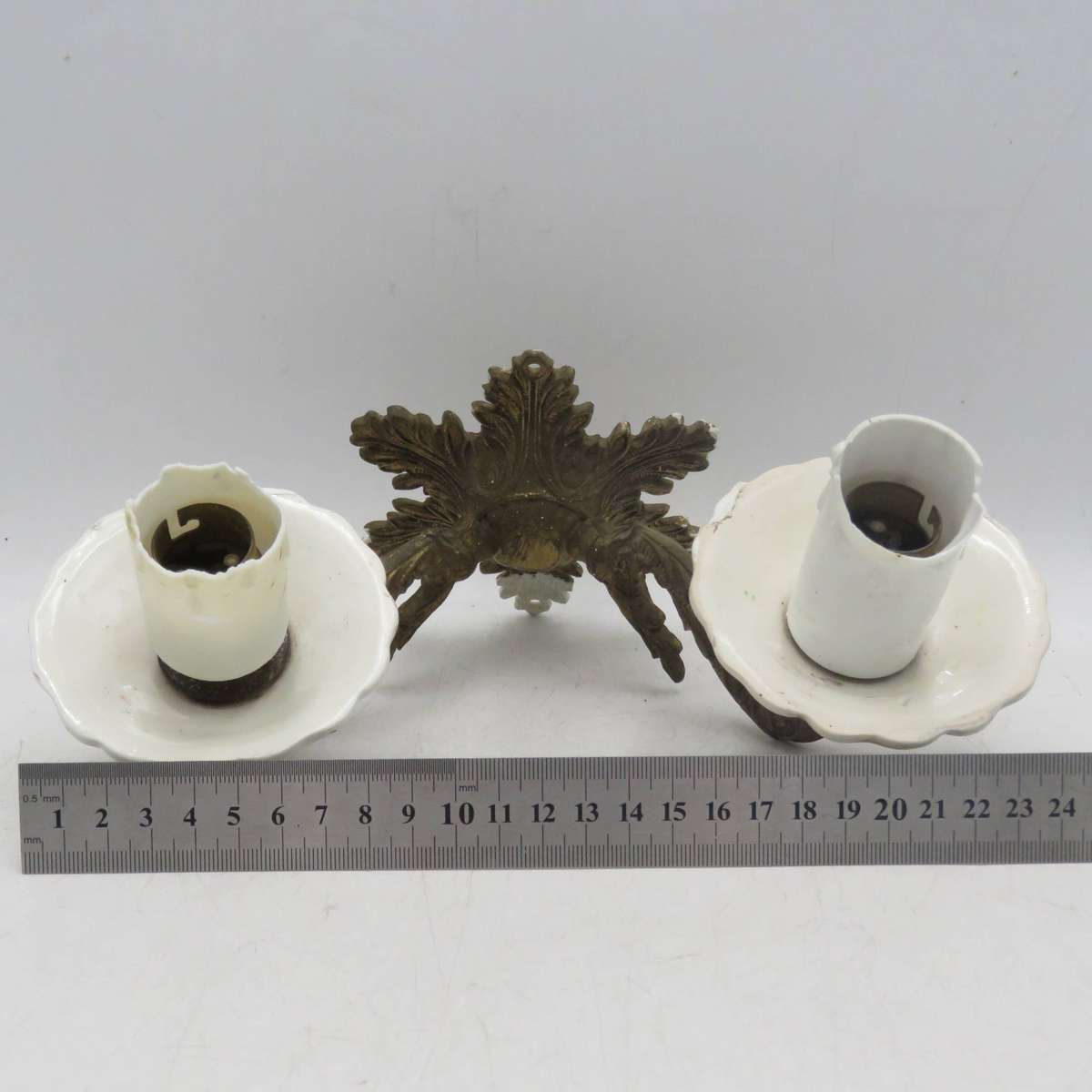 Vintage Double arm wall hanging candle style electrical lamp