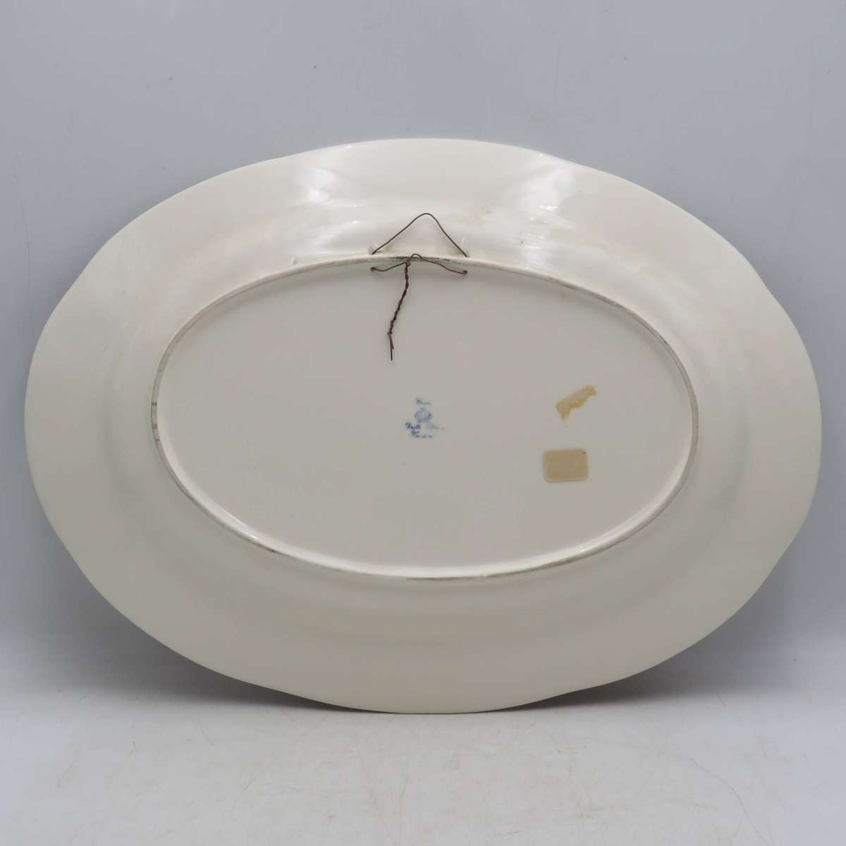 Vintage Royal Crown Delft floral pattern porcelain oval platter