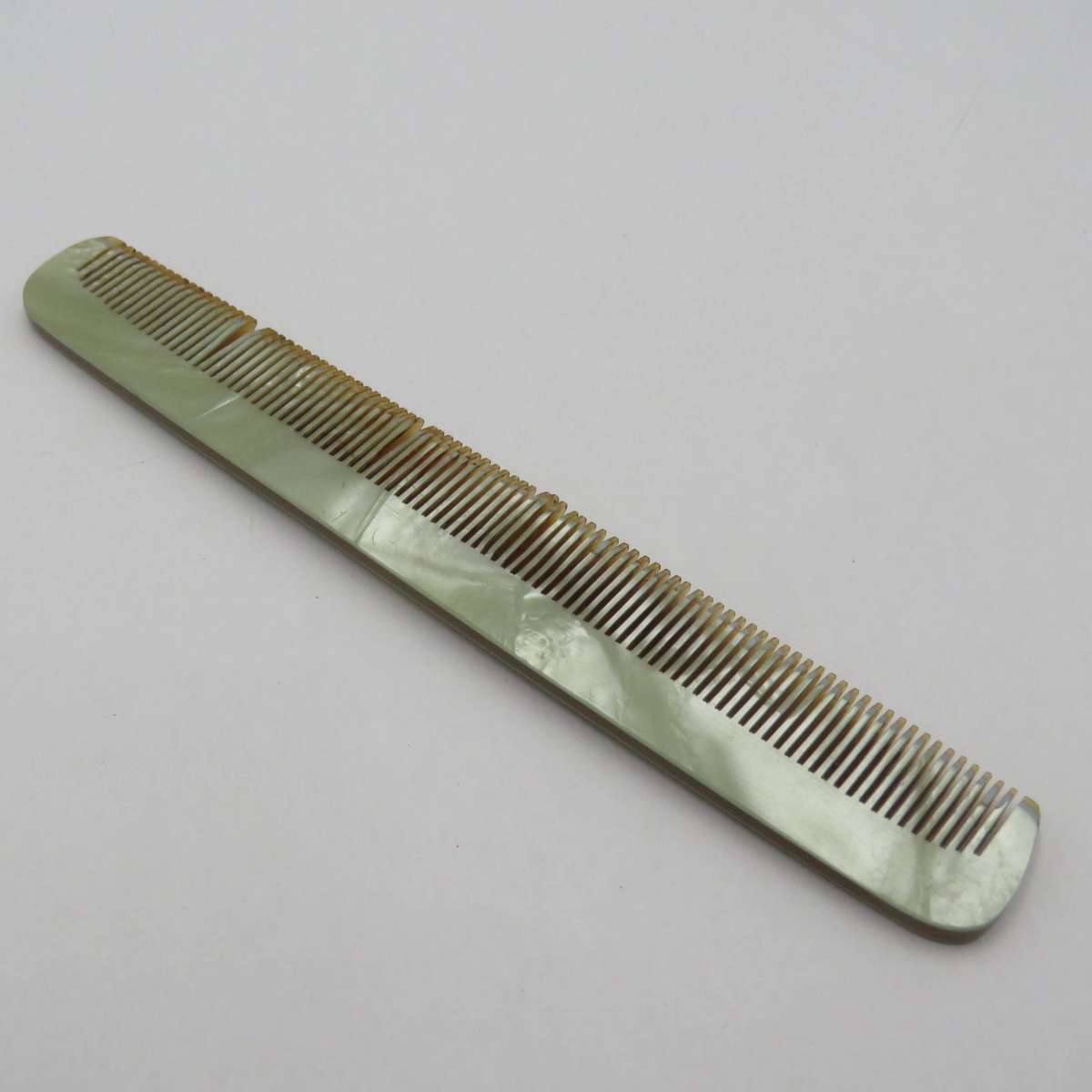 Antique Baby brush and comb set with rattle and soap box