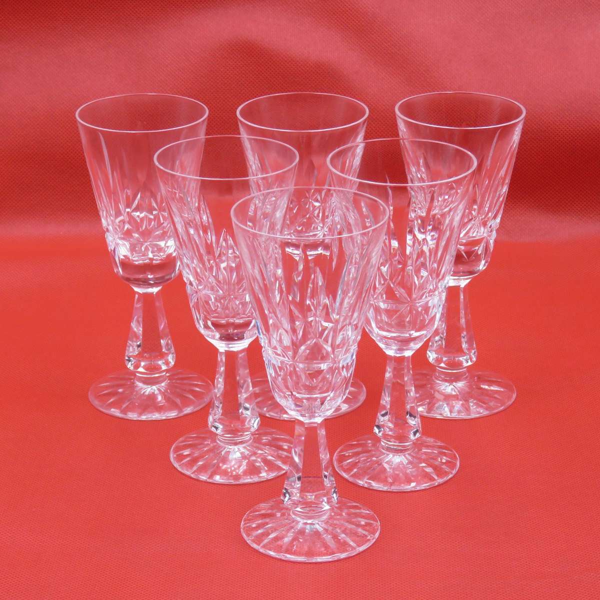 Set of 6 Waterford Crystal sherry glasses
