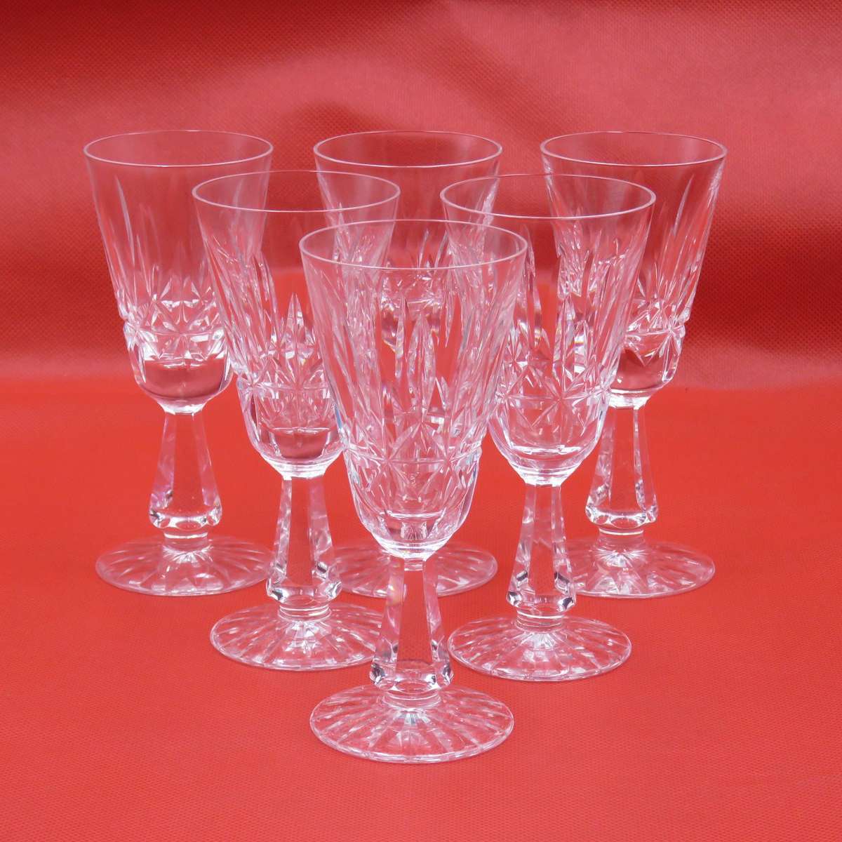 Set of 6 Waterford Crystal sherry glasses