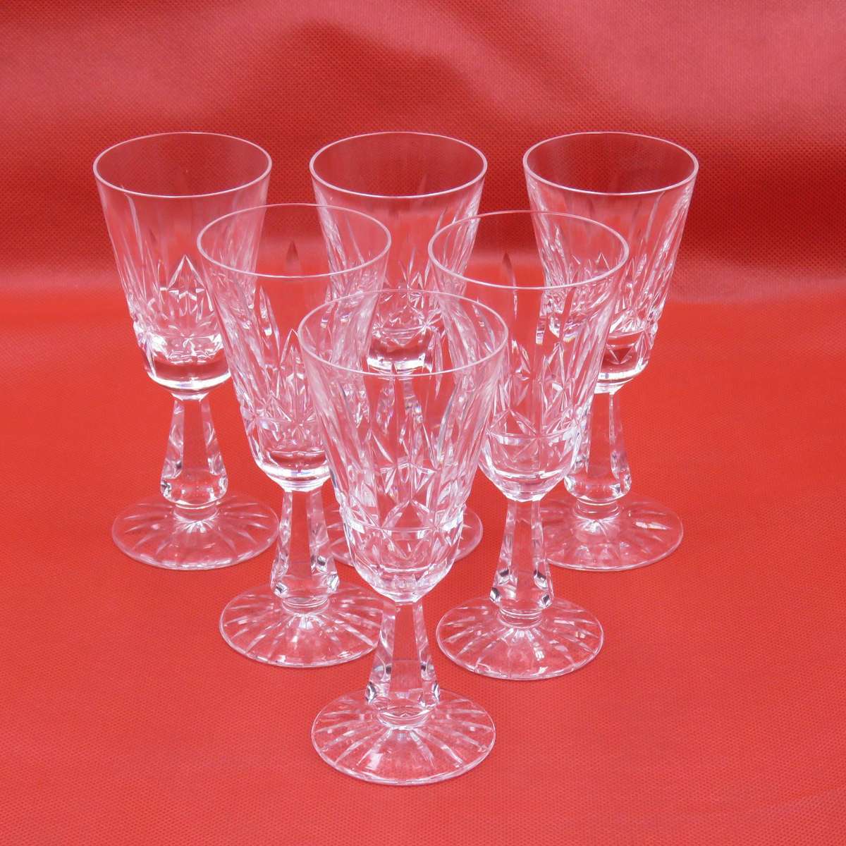 Set of 6 Waterford Crystal sherry glasses