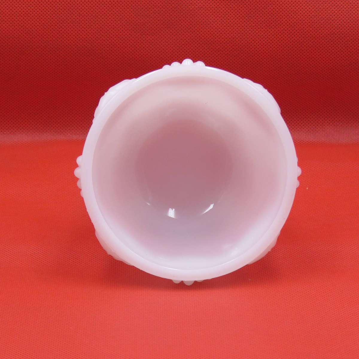 Vintage white opaque milk glass 4-legged bowl