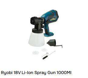 Used Ryobi 18v cordless spray gun