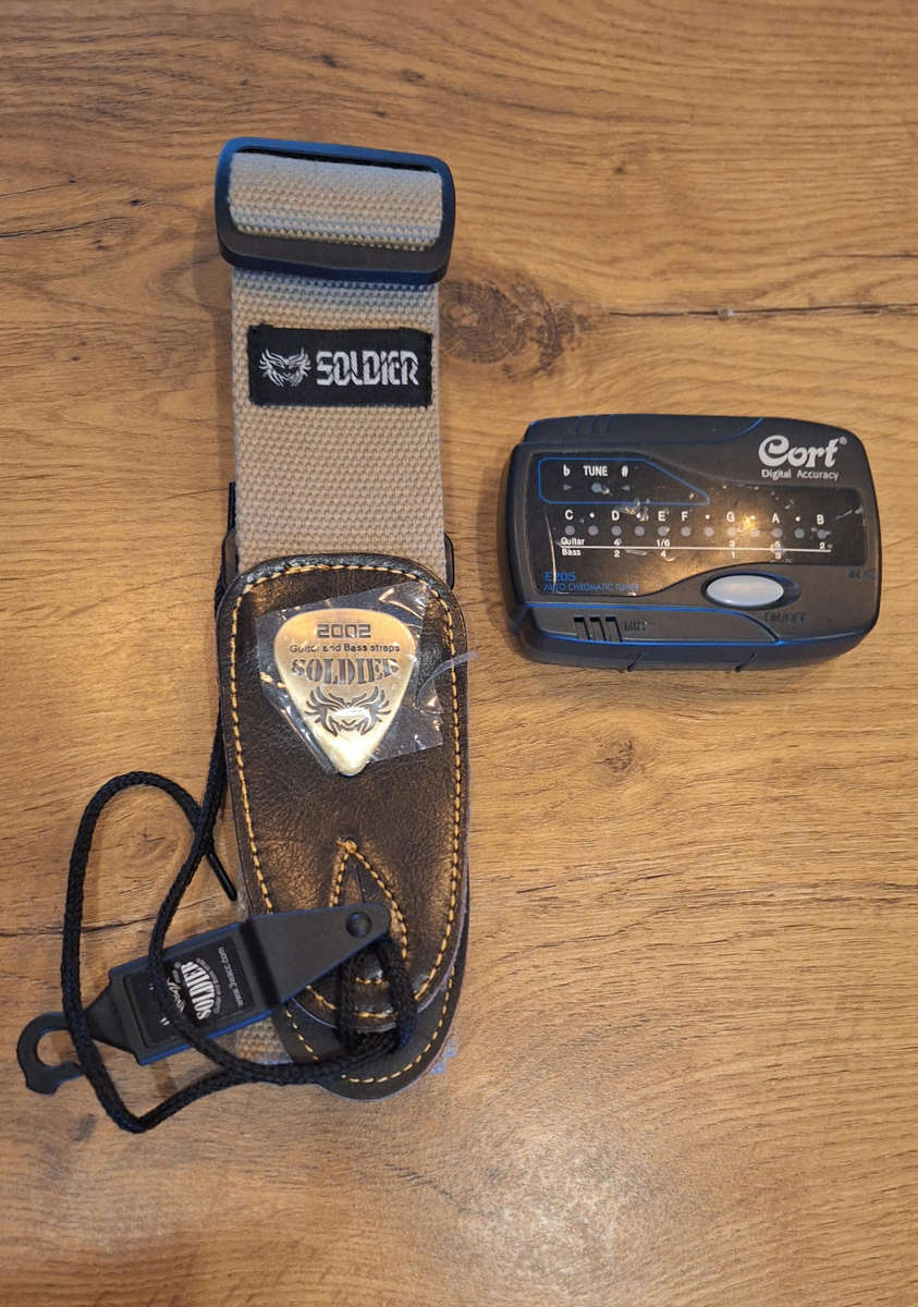 1 x Guitar Strap and 1 x Cort Tuner