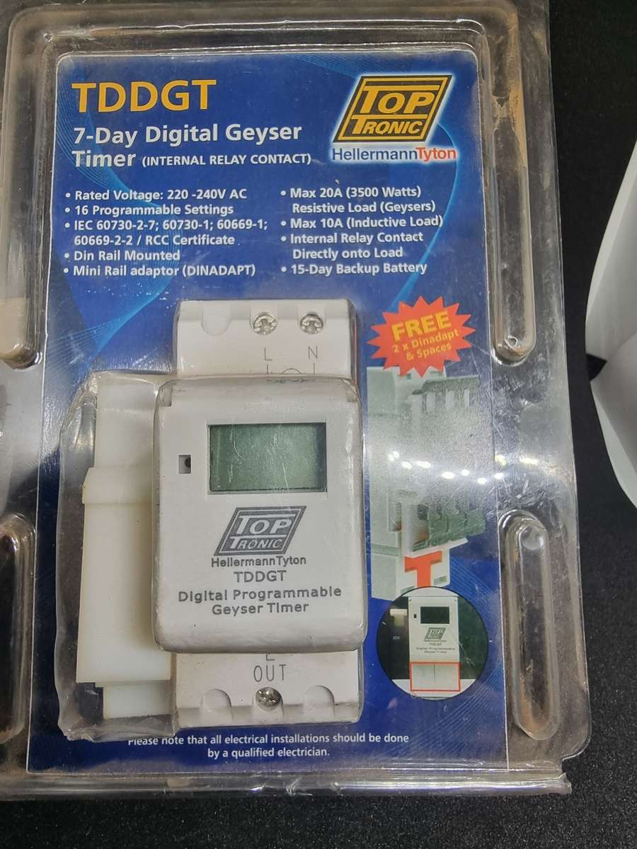 Top Tronic 7 day geyser digital timer