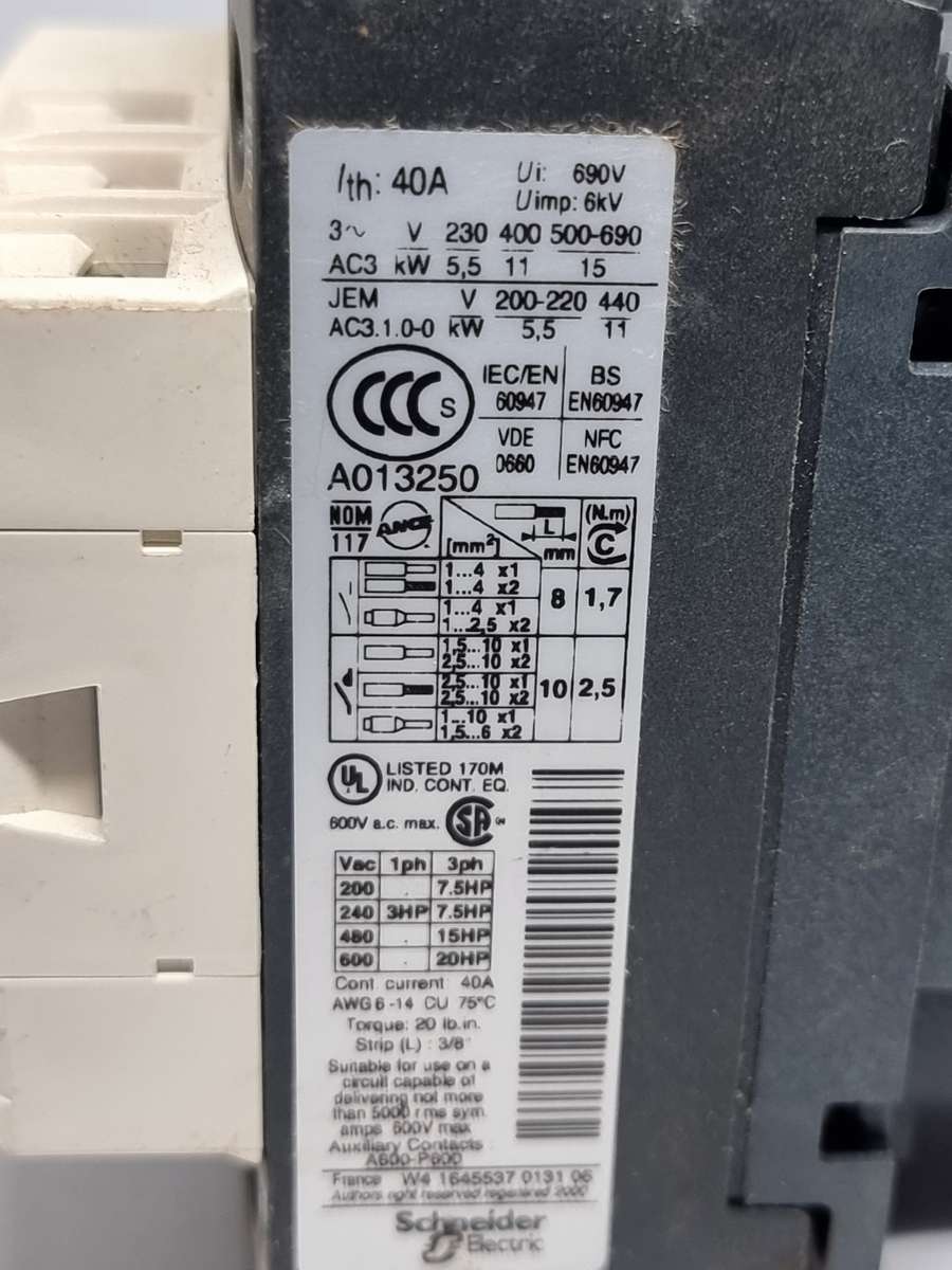 Telemecanique Contactors - Unboxed