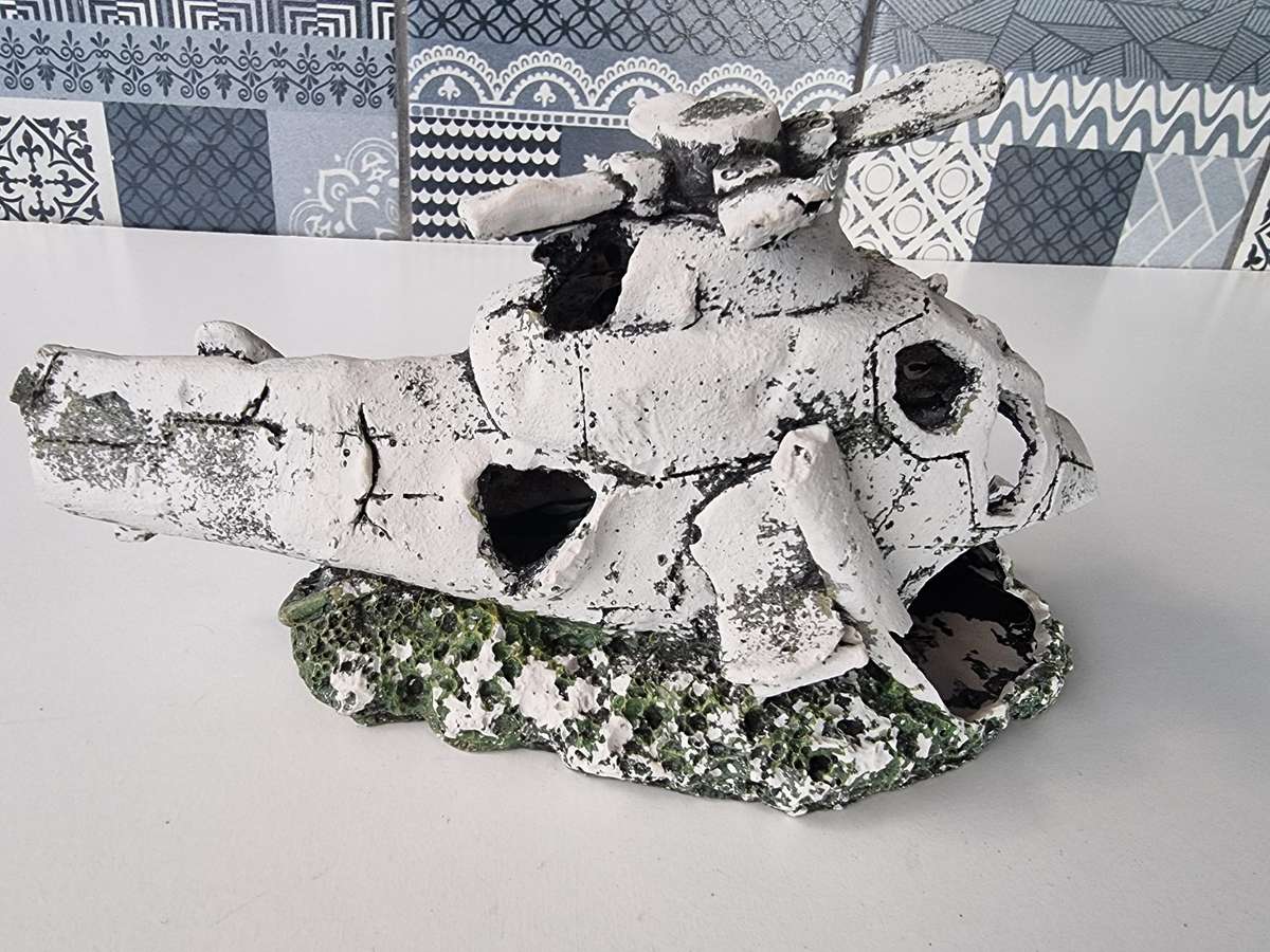 Helicopter Aquarium Ornament