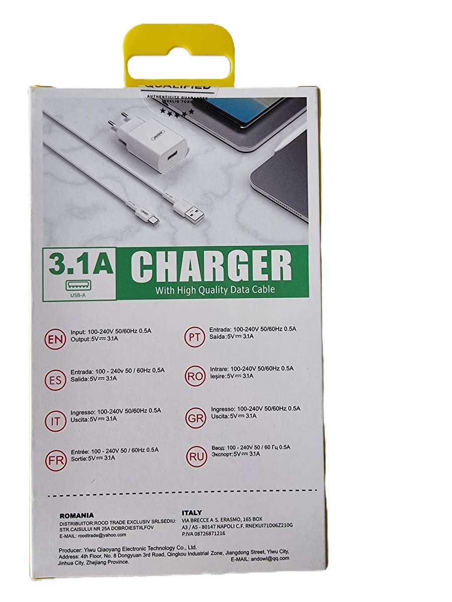 Charger and Cable USB to Type C