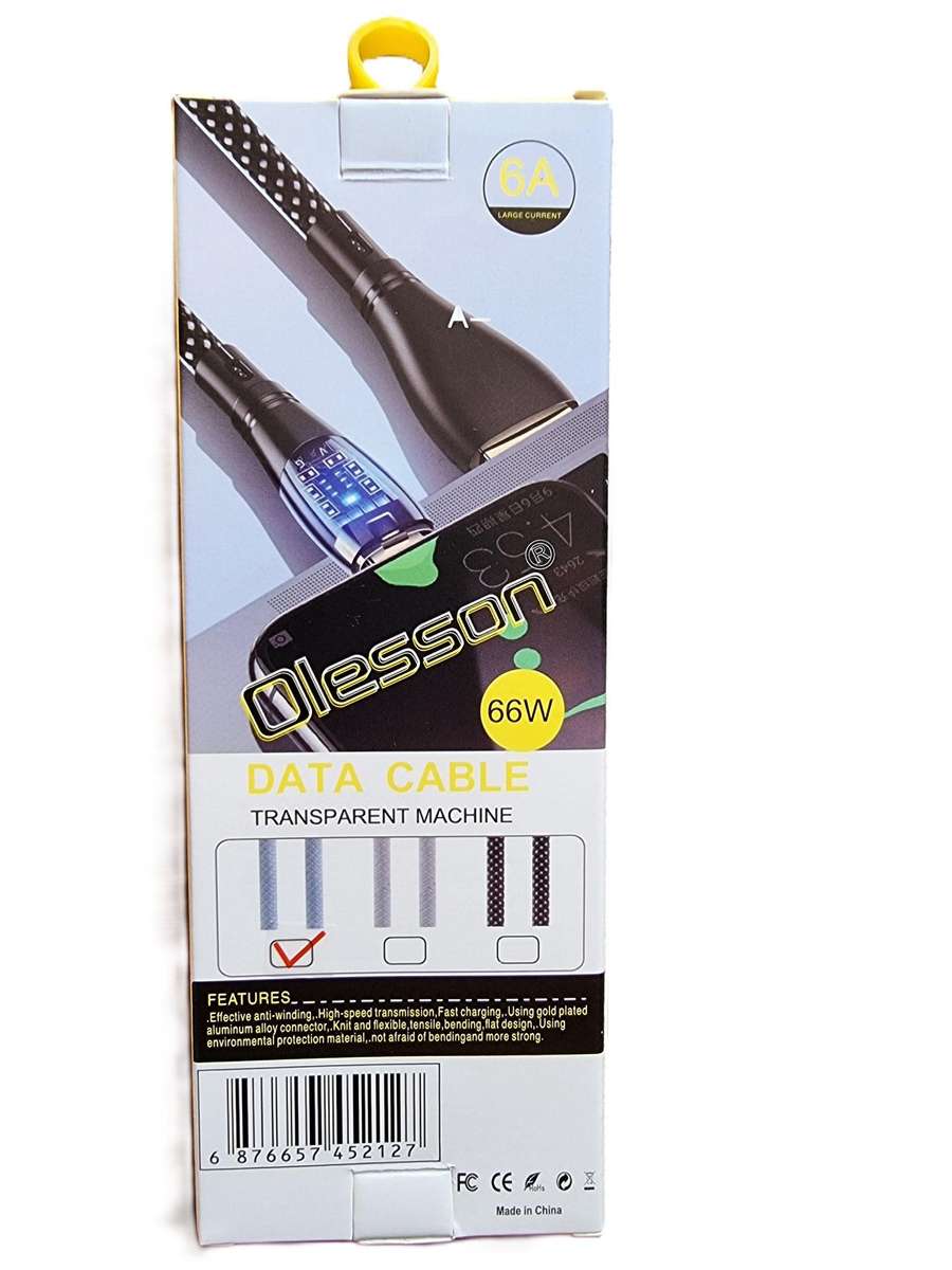 Olesson 66W Data and Charging Cable Type C to Type C