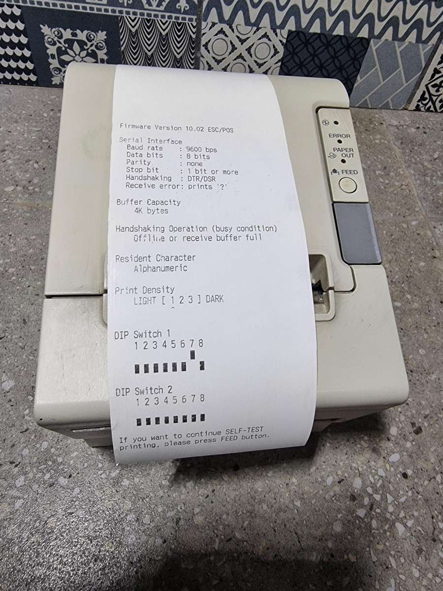 Epson Slip Printer - Working