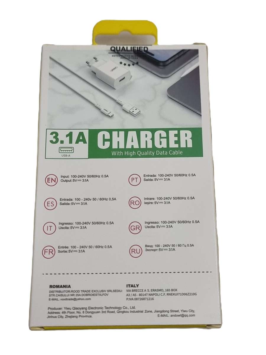 3,1A Lightning Charger With Cable