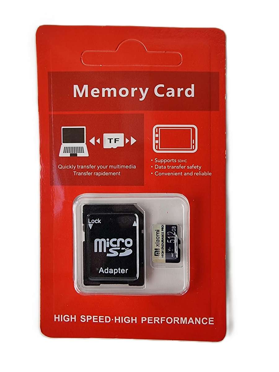 PRO High-Endurance 512GB TF Micro SD Cards with Adapter