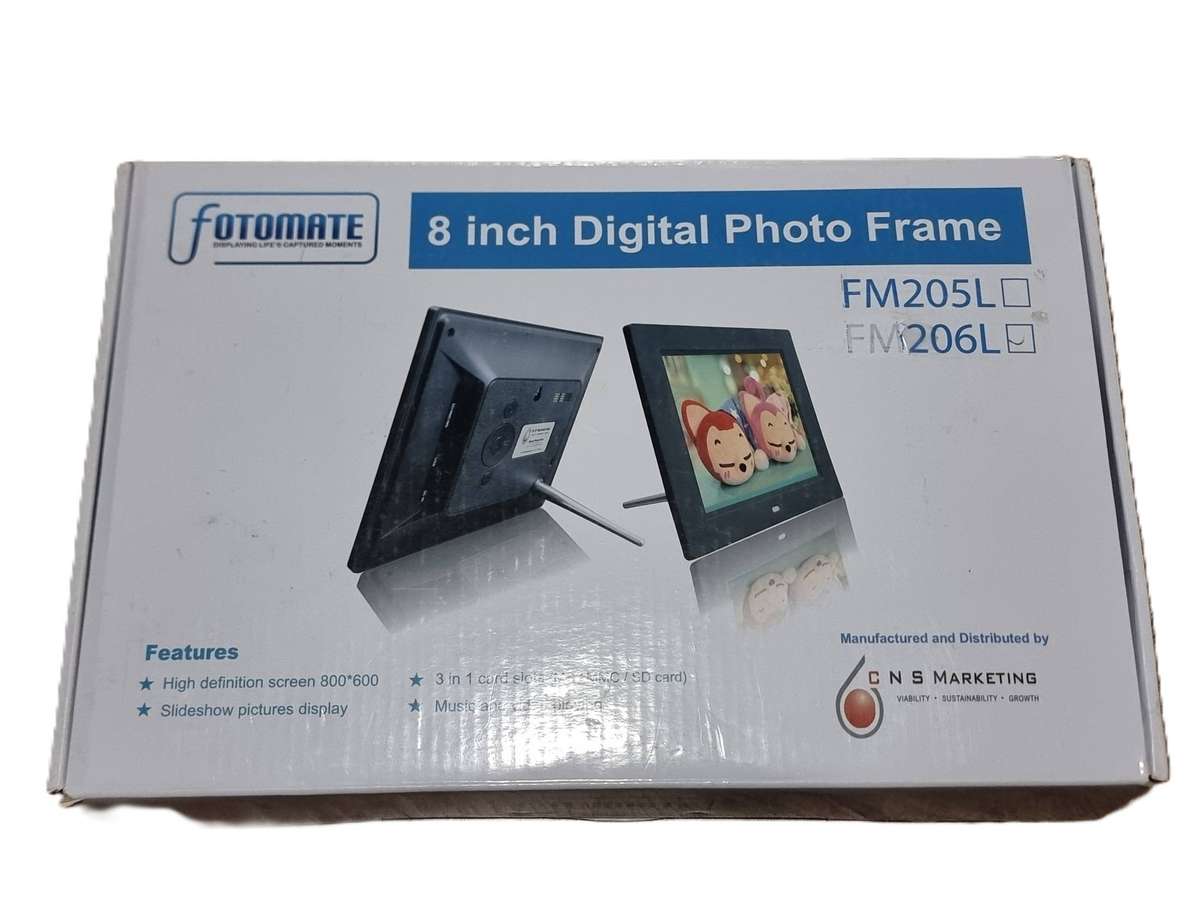 White 8" Digital Photo Frame