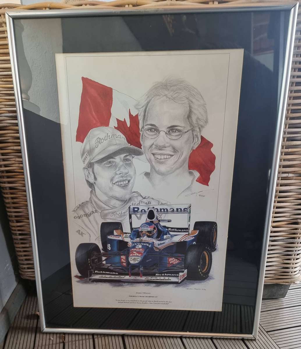 Jacques Villeneuve Formula 1 Print With Certificate of Authenticity