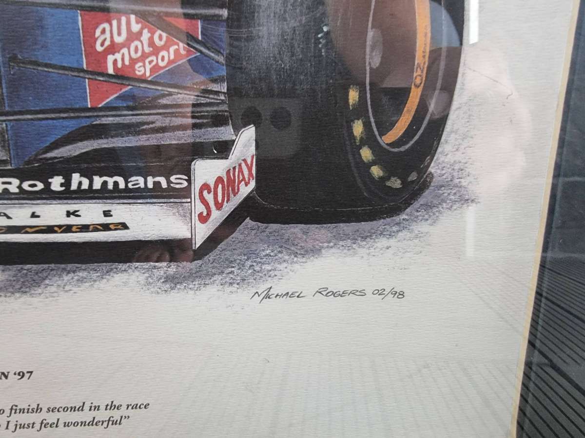 Jacques Villeneuve Formula 1 Print With Certificate of Authenticity
