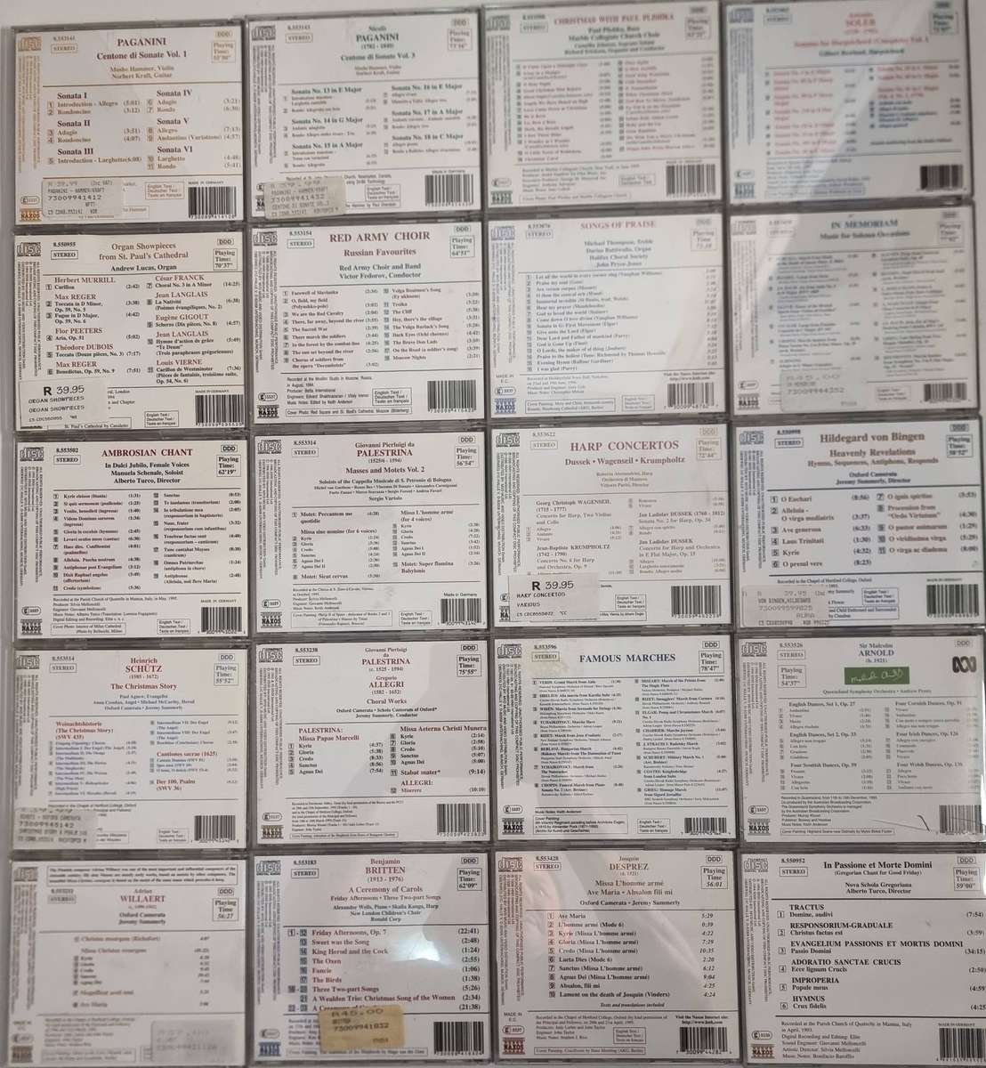 Collection of various classical music (20 CD's)
