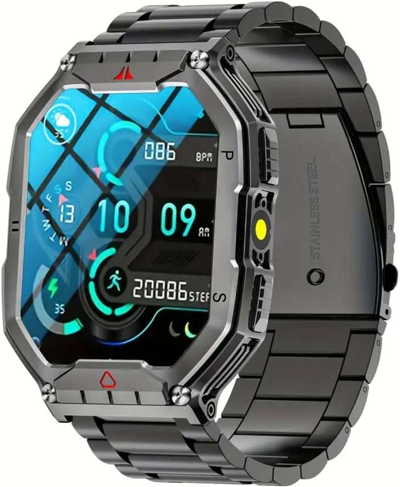 Sports Smart Watch, Ultra Clear, Large Screen, Long Life Battery(Comes with an additional Strap)