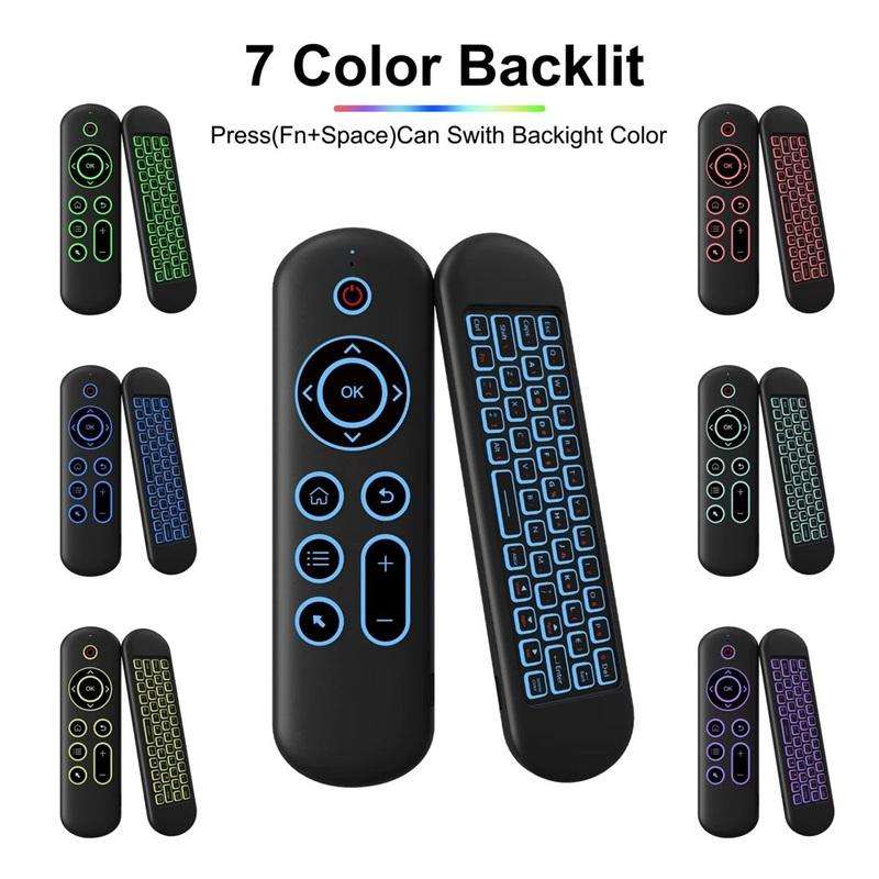 Rechargeable Air Mouse Remote - Mini Keyboard-Wireless 2.4G BT 5.2