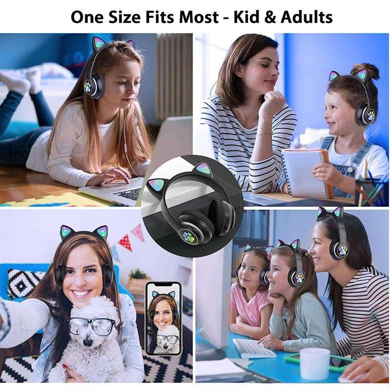 Kids Wireless Cats Ears Headset