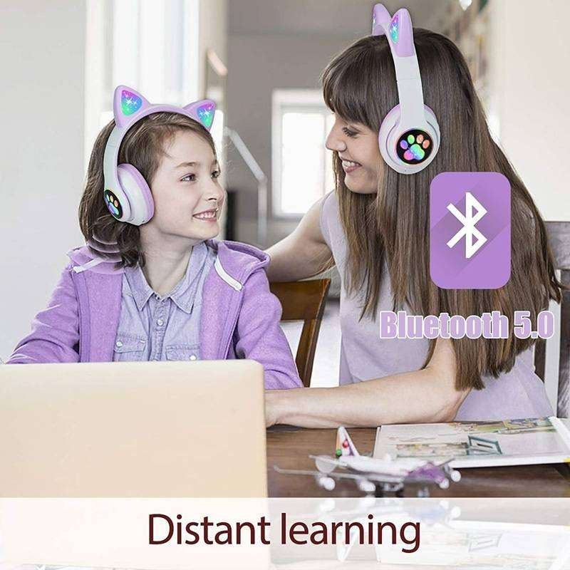 Kids Wireless Cats Ears Headset