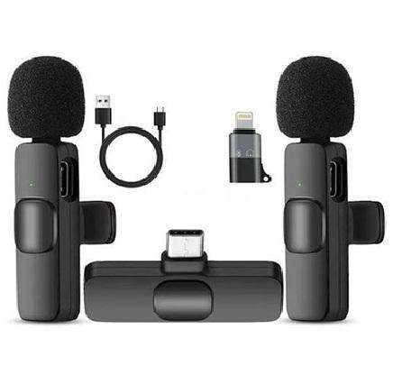 K9 Dual Wireless Lavalier Clip Microphones