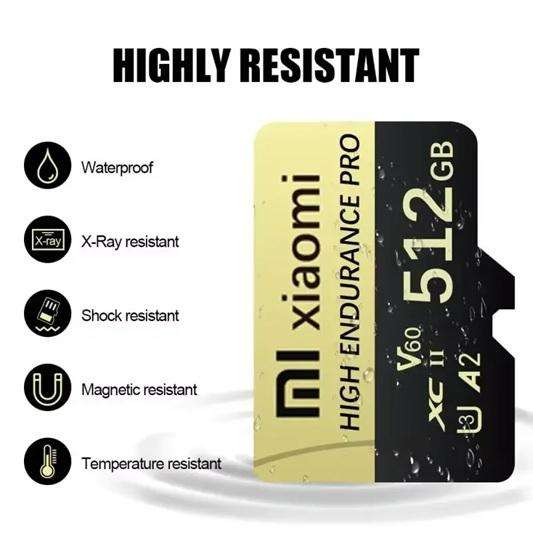 PRO High-Endurance 512GB TF Micro SD Cards with Adapter