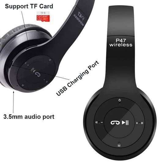 On-Ear Wireless Bluetooth Portable Headphones