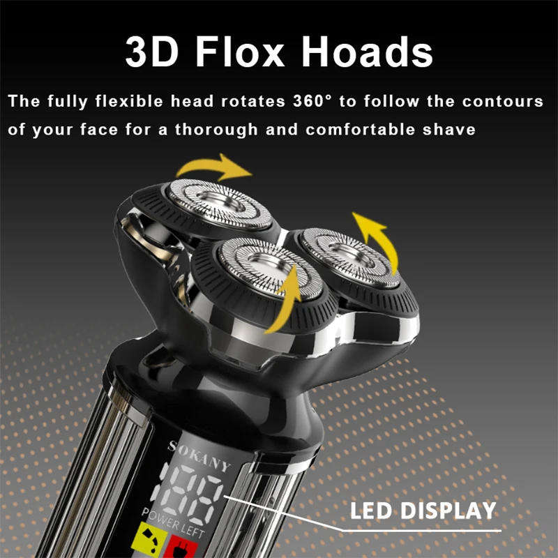 Electric Shaver 1200MA 3-Head Smart Flex