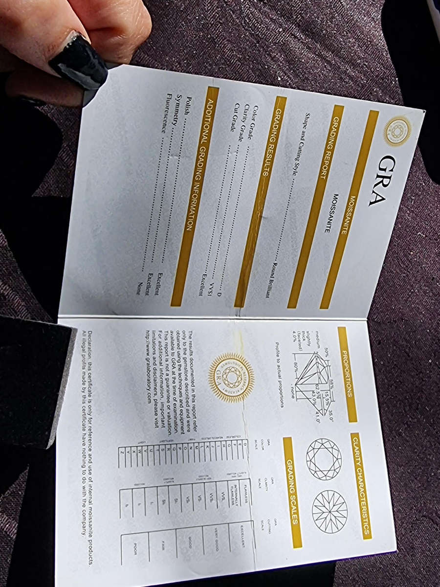 CERTIFIED "1.00 CARAT MOISANITE" Engagment Diamond Designer Sterling Ring (Genuine Silver)