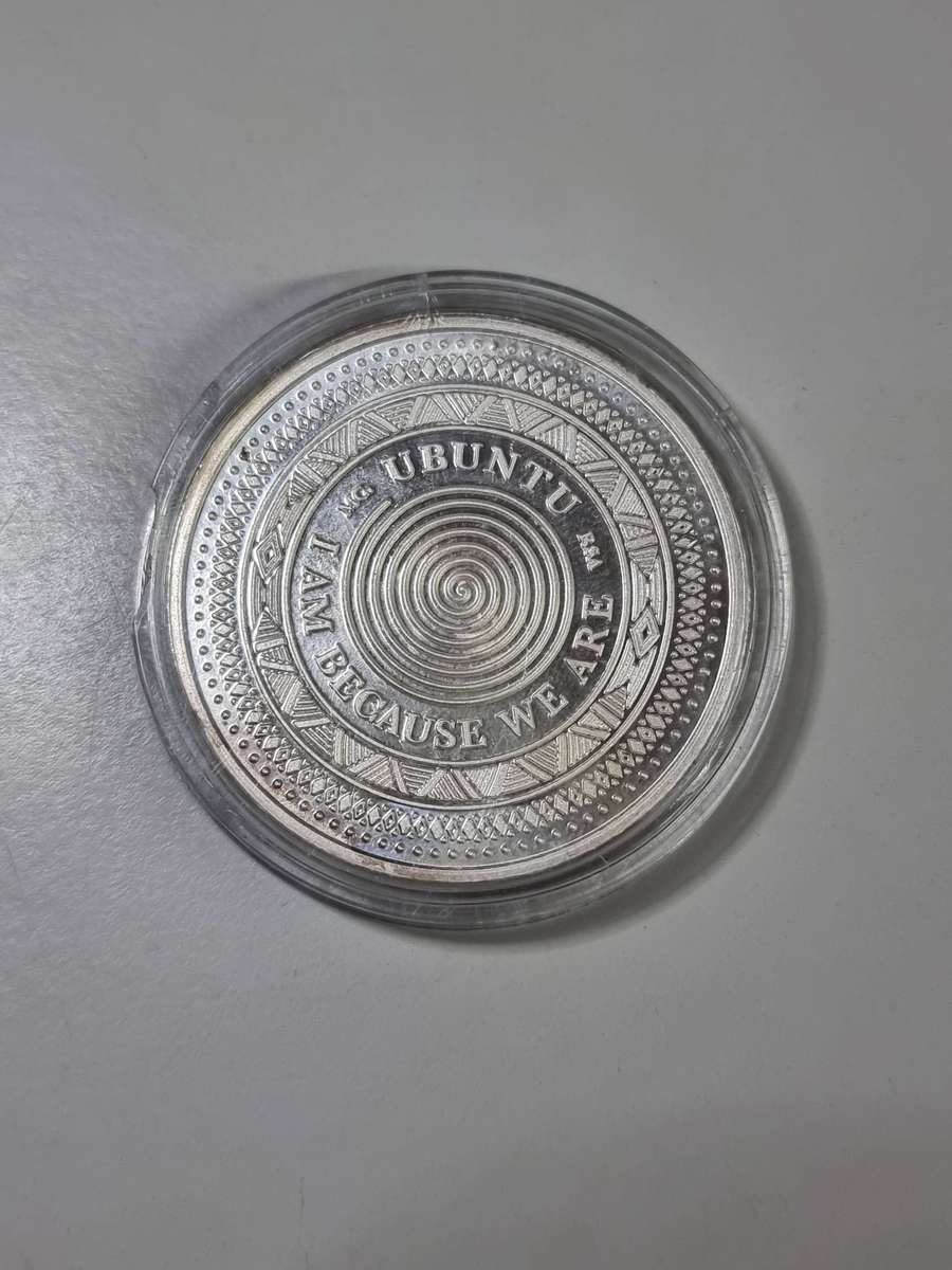 1 oz .9999 Fine Silver Ubuntu  I Am Because We Are Round in Protective Capsule