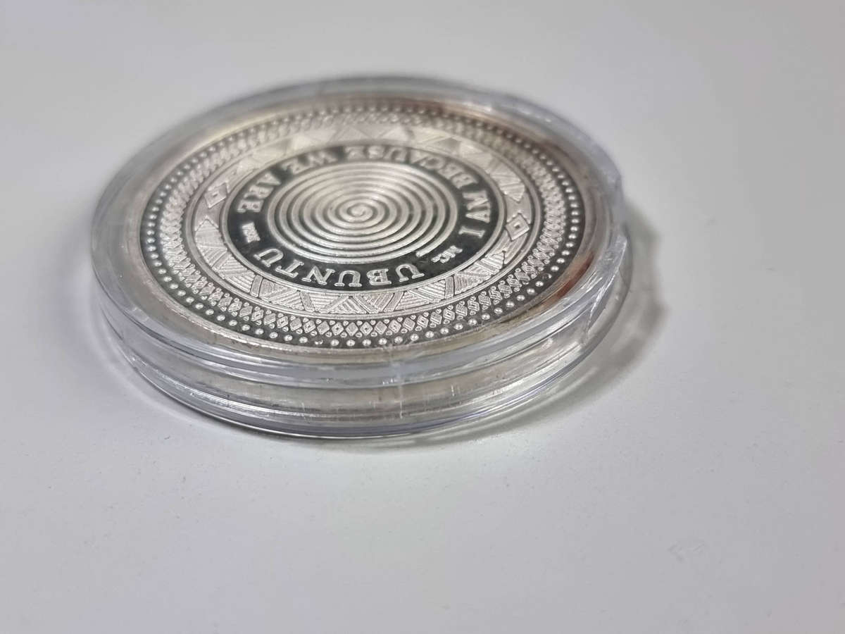 1 oz .9999 Fine Silver Ubuntu  I Am Because We Are Round in Protective Capsule