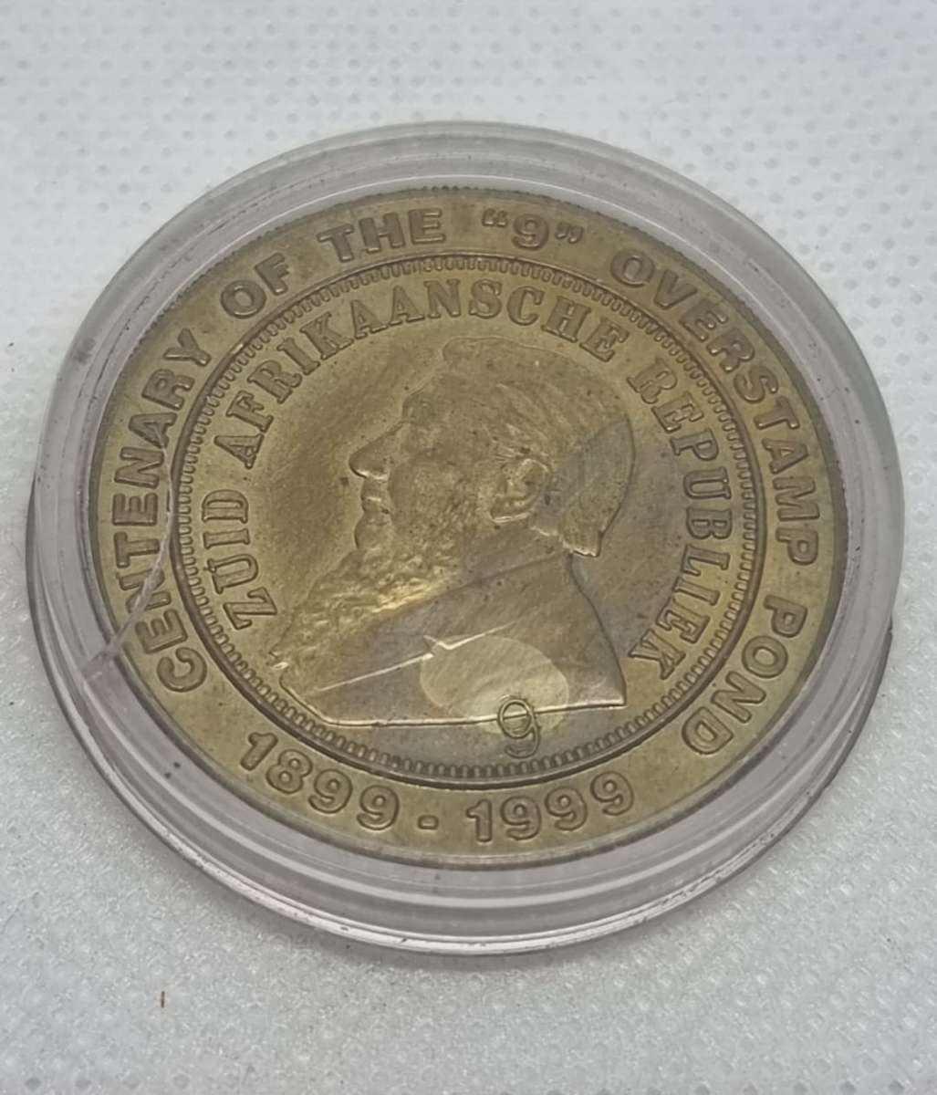 "CENTENARY Of The " 9 " OVER STAMP" ZAR Pond (1899-1999)