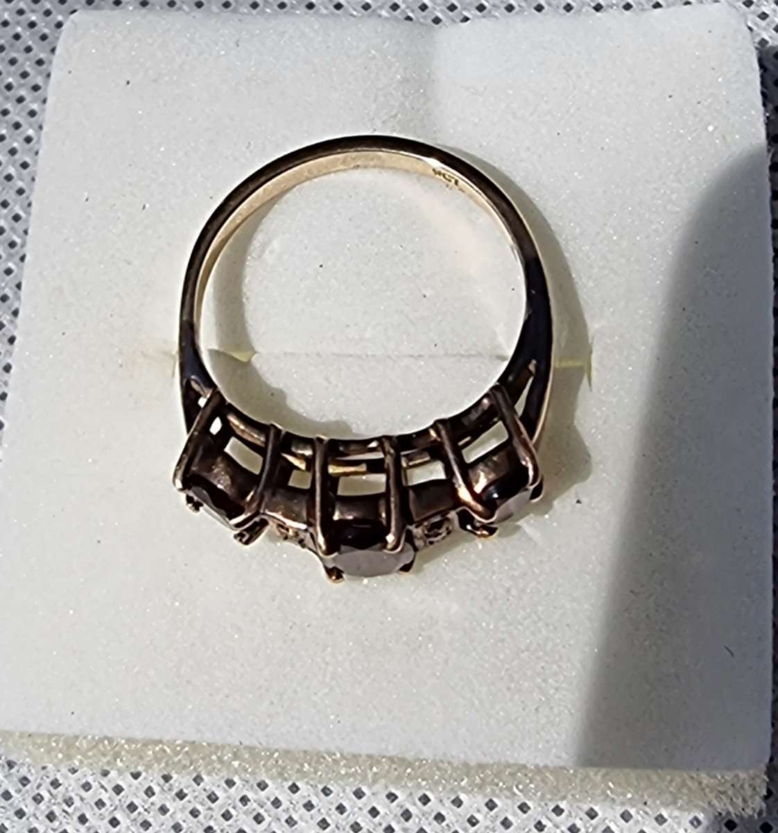 9ct Yellow Gold Garnet Engagement Ring