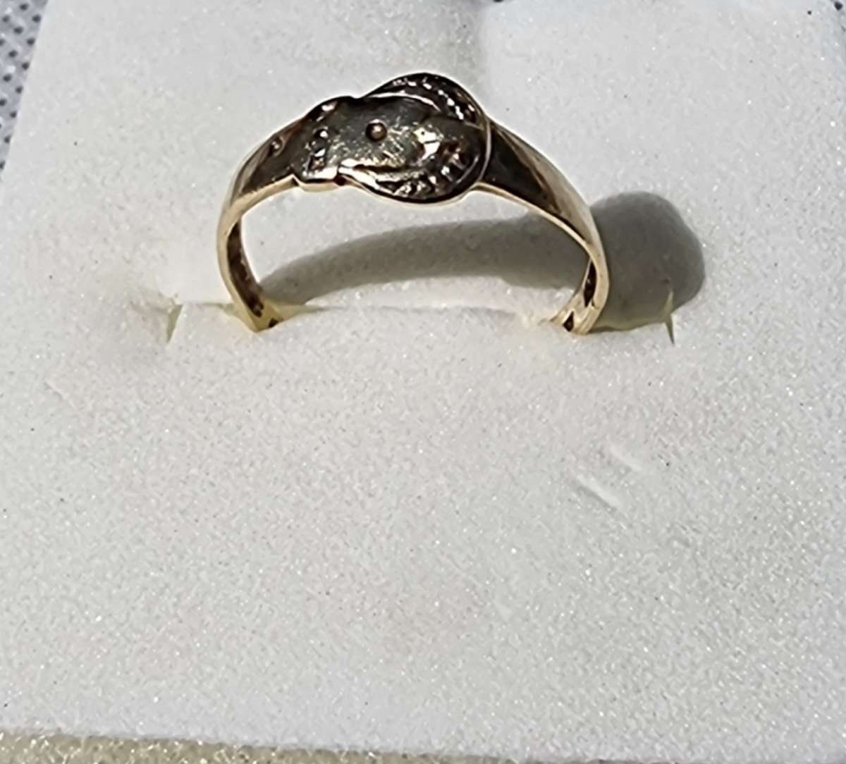 "BELT BUCKLE RING" 9CT Yellow Gold Pinky Ring. ( Genuine Gold. )