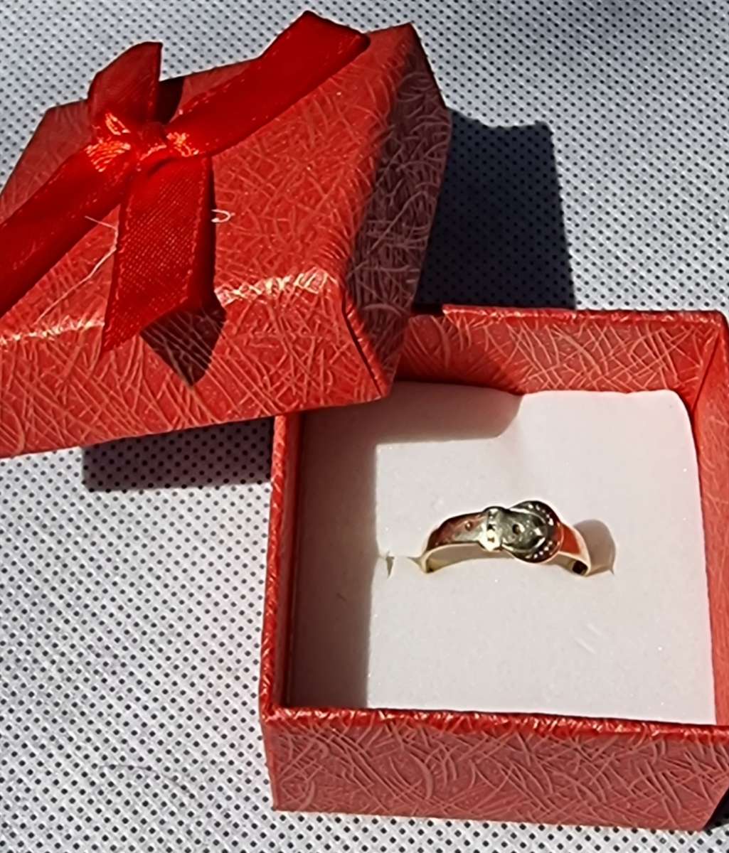 "BELT BUCKLE RING" 9CT Yellow Gold Pinky Ring. ( Genuine Gold. )