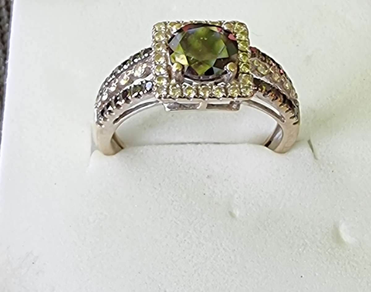 VALUE AT R48.000 / 1.25 Carat "NATURAL BLACK DIAMOND" Engagement Ring, Set In 14CT White Gold.