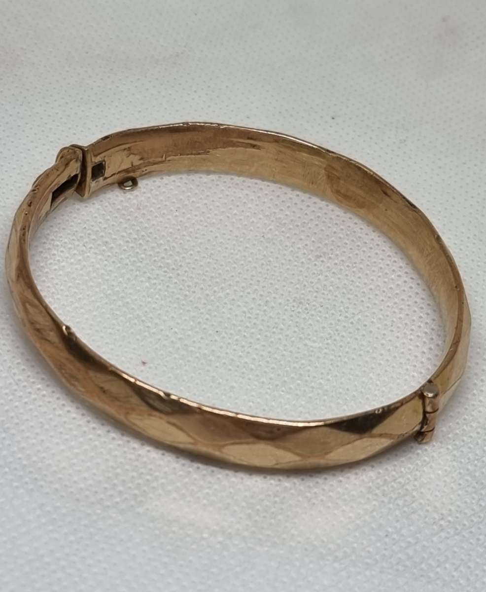 36.78 Grams Metal Cored "GOLD CUFF BANGLE "9CT