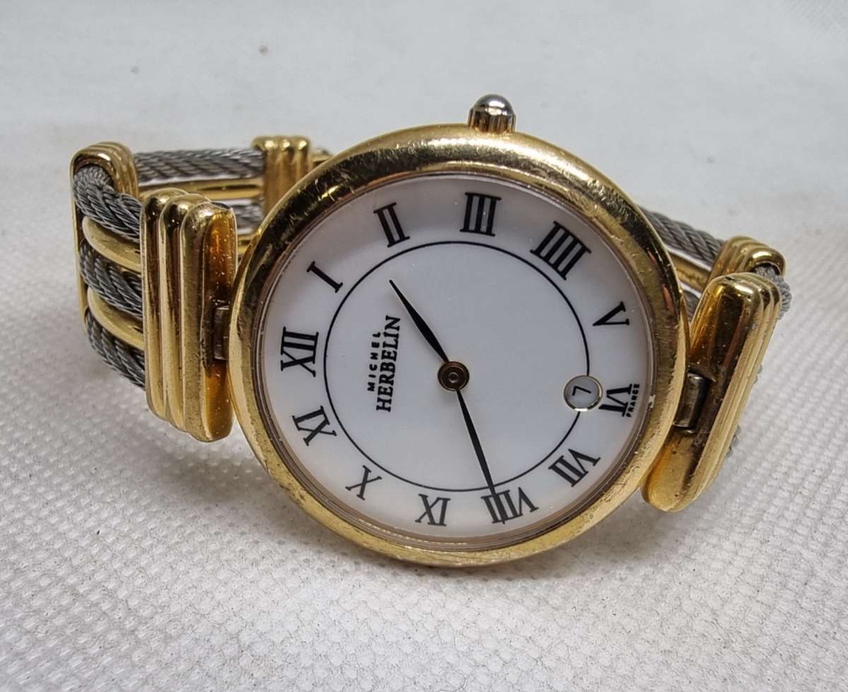 18 Carat Gold Plate "Michel Herbelin" Ladies Watch