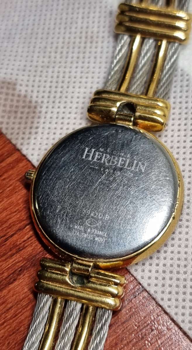 18 Carat Gold Plate "Michel Herbelin" Ladies Watch