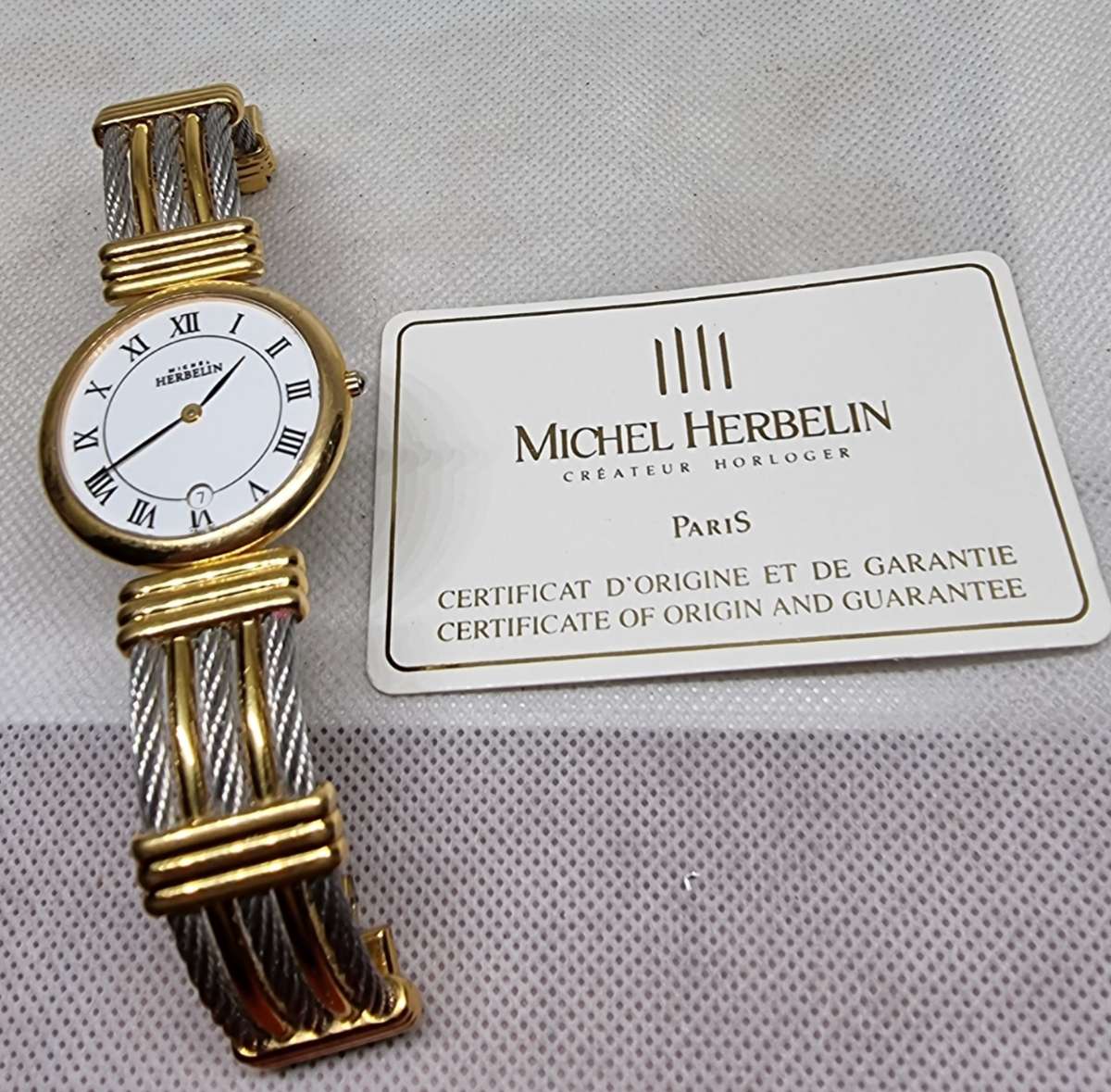 18 Carat Gold Plate "Michel Herbelin" Ladies Watch