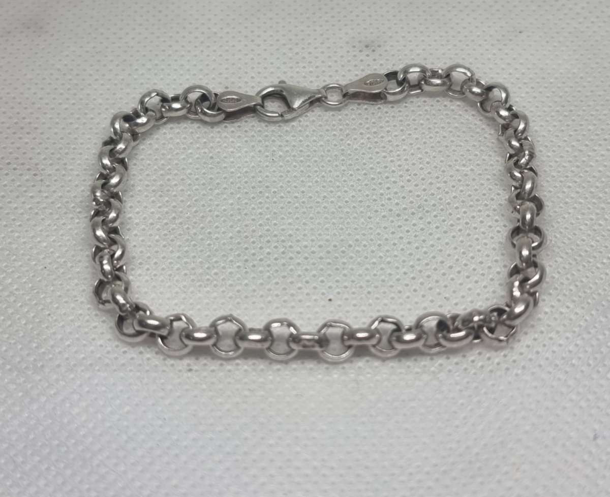 "ROLLY POLLY" 925 Sterling Silver Bracelet.( Genuine Silver)
