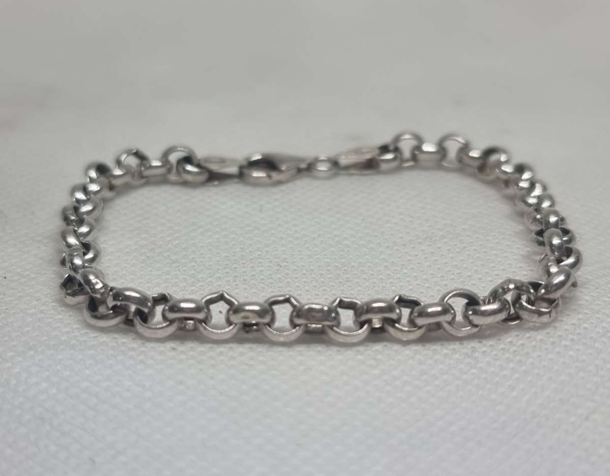 "ROLLY POLLY" 925 Sterling Silver Bracelet.( Genuine Silver)