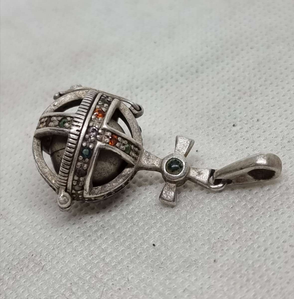 "ANTIOGE" Gemstone Pendant Set in 925 Sterling Silver.( Genuine Silver.)