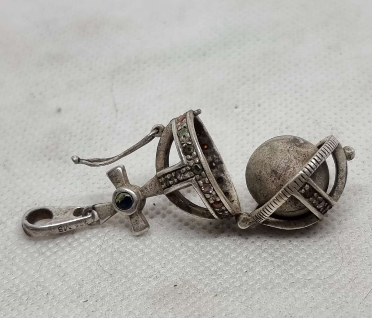 "ANTIOGE" Gemstone Pendant Set in 925 Sterling Silver.( Genuine Silver.)