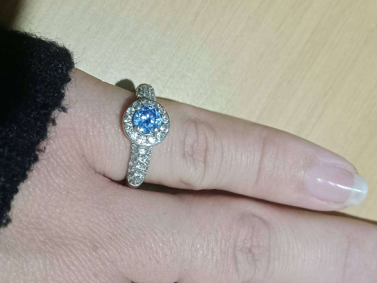 stunning blue gemstone engagement ring