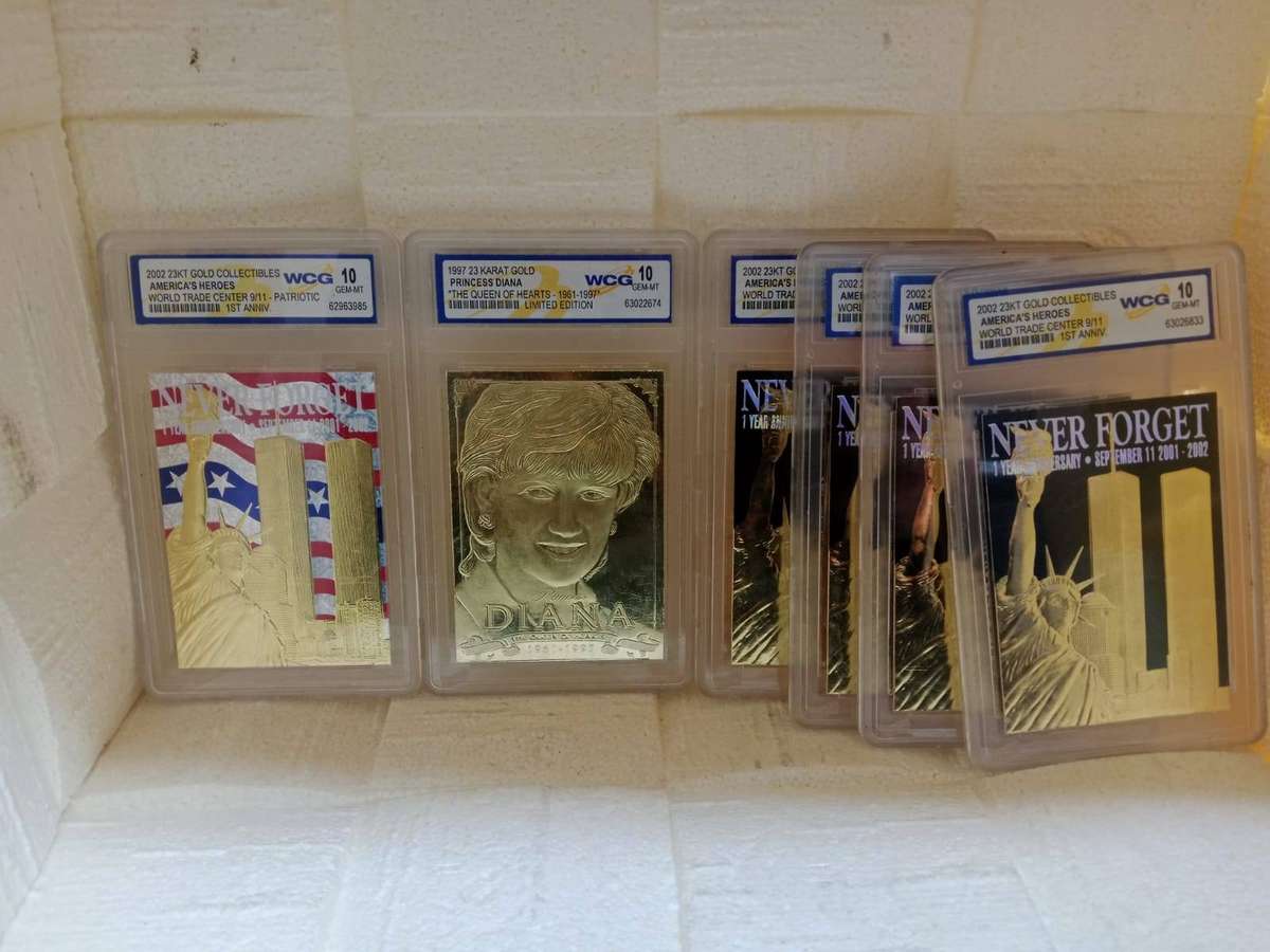 2002 23KT GOLD COLLECTIBLES NEVER FORGET 1 YEAR ANNIVERSARY CARD