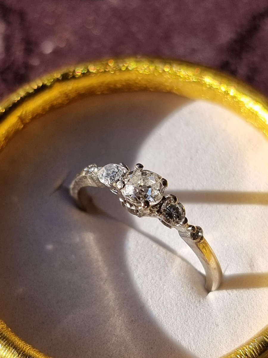 "0.70 CARAT NATURAL DIAMOND" ENGAGEMENY RING Set in 9CT White Gold. ( Genuine Gold.)